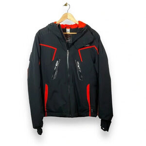 Wed'ze by Decathlon Men’s Luxury Hooded Ski Coat in Black/Orange Size M